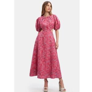 Bardot Impala Floral Midi Dress in Pink Bloom Size XXL